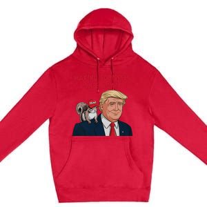 Make Squirrels Safe Again Squirrels For Trump 2024 Maga Premium Pullover Hoodie