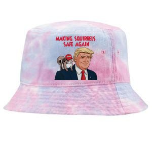 Make Squirrels Safe Again Squirrels For Trump 2024 Maga Tie-Dyed Bucket Hat