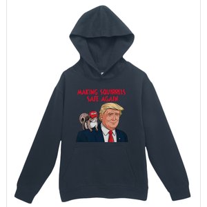 Make Squirrels Safe Again Squirrels For Trump 2024 Maga Urban Pullover Hoodie