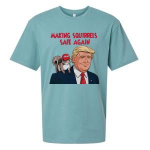 Make Squirrels Safe Again Squirrels For Trump 2024 Maga Sueded Cloud Jersey T-Shirt