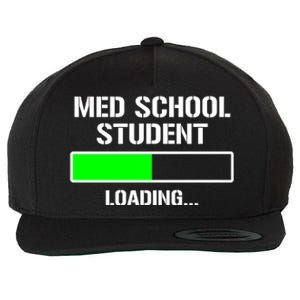 Med School Student Loading Funny Medical School Doctor Great Gift Wool Snapback Cap