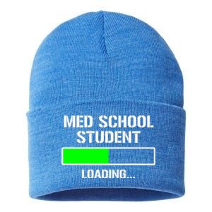 Med School Student Loading Funny Medical School Doctor Great Gift Sustainable Knit Beanie