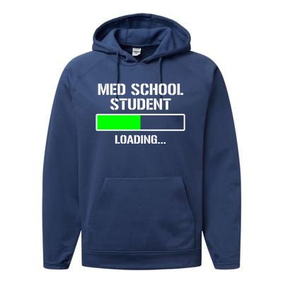 Med School Student Loading Funny Medical School Doctor Great Gift Performance Fleece Hoodie