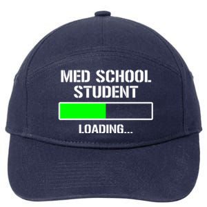 Med School Student Loading Funny Medical School Doctor Great Gift 7-Panel Snapback Hat