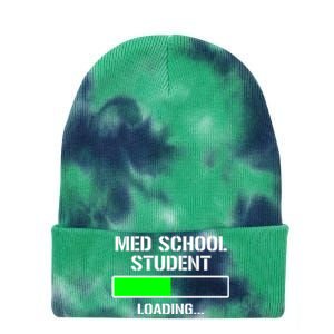 Med School Student Loading Funny Medical School Doctor Great Gift Tie Dye 12in Knit Beanie