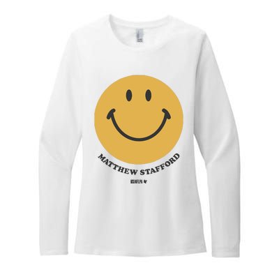 Matthew Stafford Smile Womens CVC Long Sleeve Shirt