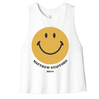 Matthew Stafford Smile Women's Racerback Cropped Tank