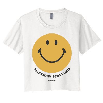 Matthew Stafford Smile Women's Crop Top Tee