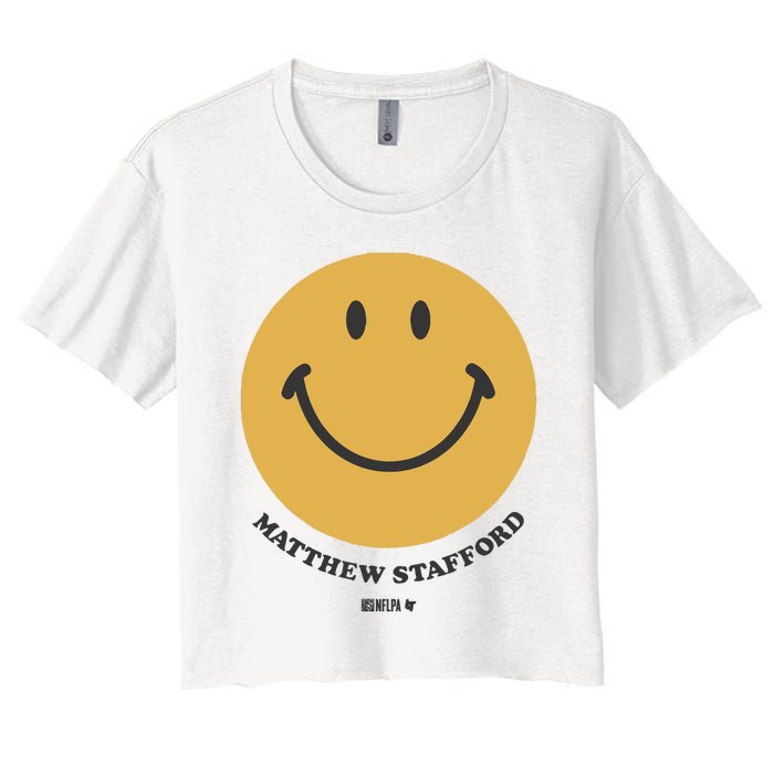 Matthew Stafford Smile Women's Crop Top Tee