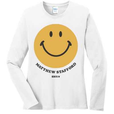 Matthew Stafford Smile Ladies Long Sleeve Shirt