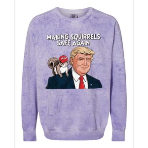 Make Squirrels Safe Again Trump 2024 Squirrels For Trump Colorblast Crewneck Sweatshirt