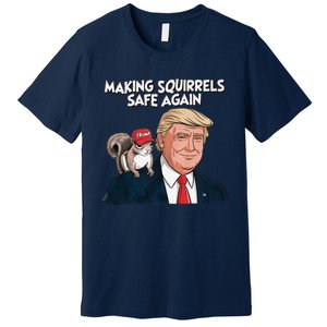 Make Squirrels Safe Again Trump 2024 Squirrels For Trump Premium T-Shirt