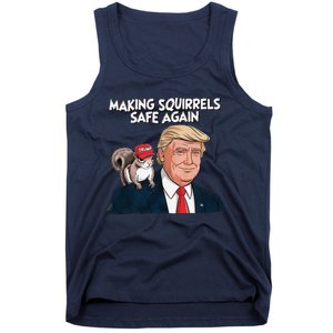 Make Squirrels Safe Again Trump 2024 Squirrels For Trump Tank Top