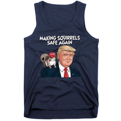 Make Squirrels Safe Again Trump 2024 Squirrels For Trump Tank Top