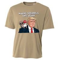 Make Squirrels Safe Again Trump 2024 Squirrels For Trump Cooling Performance Crew T-Shirt