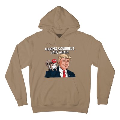 Make Squirrels Safe Again Trump 2024 Squirrels For Trump Hoodie