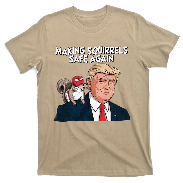 Make Squirrels Safe Again Trump 2024 Squirrels For Trump T-Shirt