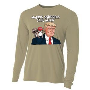 Make Squirrels Safe Again Trump 2024 Squirrels For Trump Cooling Performance Long Sleeve Crew