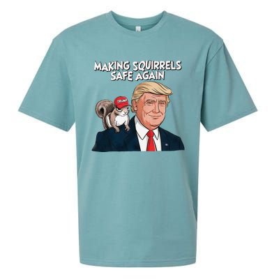 Make Squirrels Safe Again Trump 2024 Squirrels For Trump Sueded Cloud Jersey T-Shirt