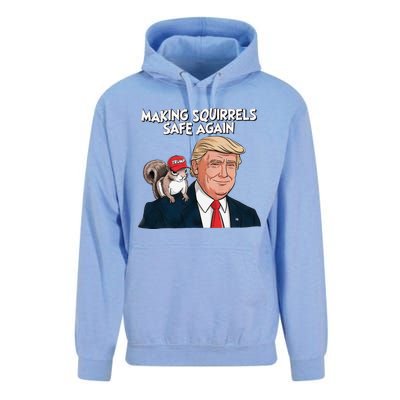 Make Squirrels Safe Again Trump 2024 Squirrels For Trump Unisex Surf Hoodie