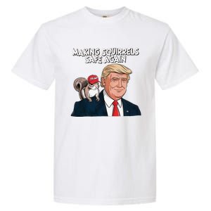 Make Squirrels Safe Again Trump 2024 Squirrels For Trump Garment-Dyed Heavyweight T-Shirt