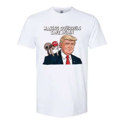 Make Squirrels Safe Again Trump 2024 Squirrels For Trump Softstyle CVC T-Shirt