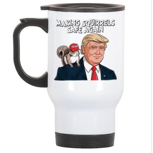 Make Squirrels Safe Again Trump 2024 Squirrels For Trump Stainless Steel Travel Mug