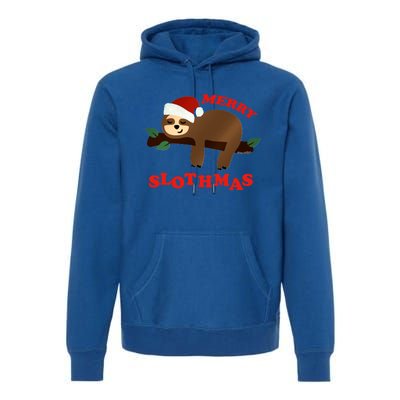 Merry Slothmas Sleepy Christmas Pajamas Dream Come True Cool Gift Premium Hoodie