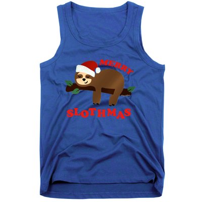 Merry Slothmas Sleepy Christmas Pajamas Dream Come True Cool Gift Tank Top