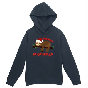 Merry Slothmas Sleepy Christmas Pajamas Dream Come True Cool Gift Urban Pullover Hoodie