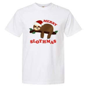 Merry Slothmas Sleepy Christmas Pajamas Dream Come True Cool Gift Garment-Dyed Heavyweight T-Shirt