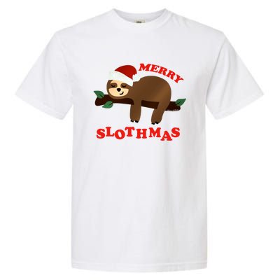 Merry Slothmas Sleepy Christmas Pajamas Dream Come True Cool Gift Garment-Dyed Heavyweight T-Shirt