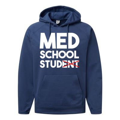 Med School Student Stud Funny Medical School Doctor Cute Gift Performance Fleece Hoodie