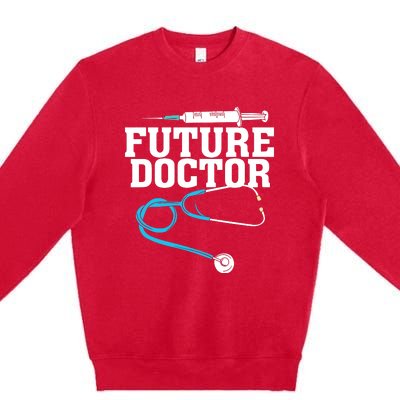 Medical School Student Funny Future Doctor In Training Premium Crewneck Sweatshirt