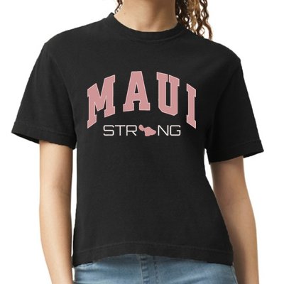 Maui Strong Support Lahaina Hawaii Comfort Colors Boxy T-Shirt
