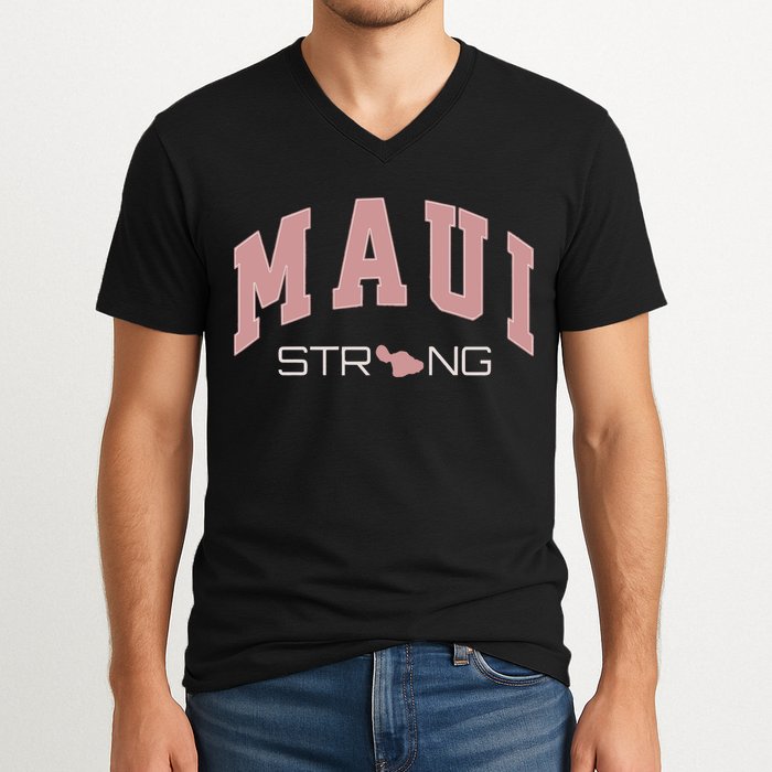 Maui Strong Support Lahaina Hawaii V-Neck T-Shirt