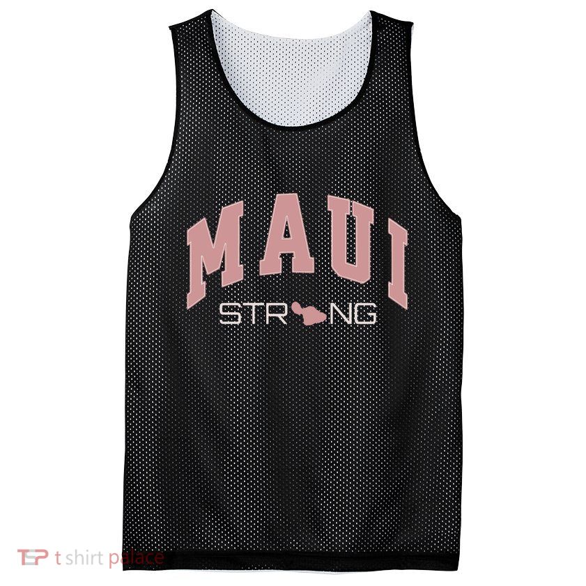 Maui Strong Support Lahaina Hawaii Mesh Reversible Basketball Jersey Tank