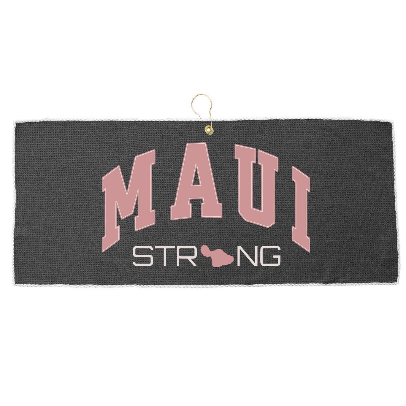 Maui Strong Support Lahaina Hawaii Large Microfiber Waffle Golf Towel