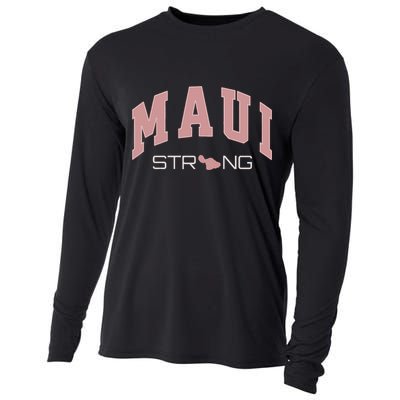 Maui Strong Support Lahaina Hawaii Cooling Performance Long Sleeve Crew