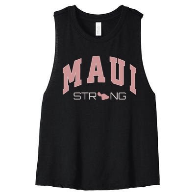 Maui Strong Support Lahaina Hawaii Women's Racerback Cropped Tank