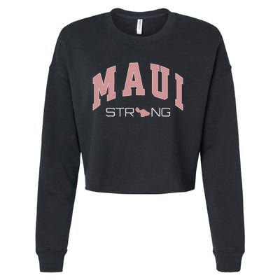 Maui Strong Support Lahaina Hawaii Cropped Pullover Crew