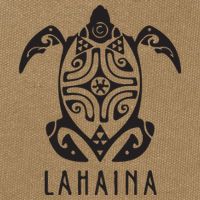 Maui Strong Sea Turtles Lahaina Cotton Canvas Backpack