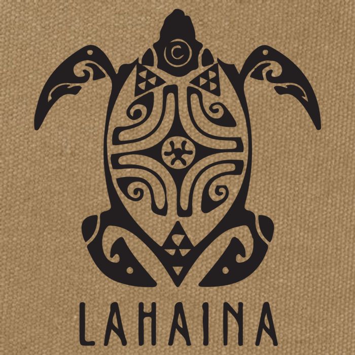 Maui Strong Sea Turtles Lahaina Cotton Canvas Backpack