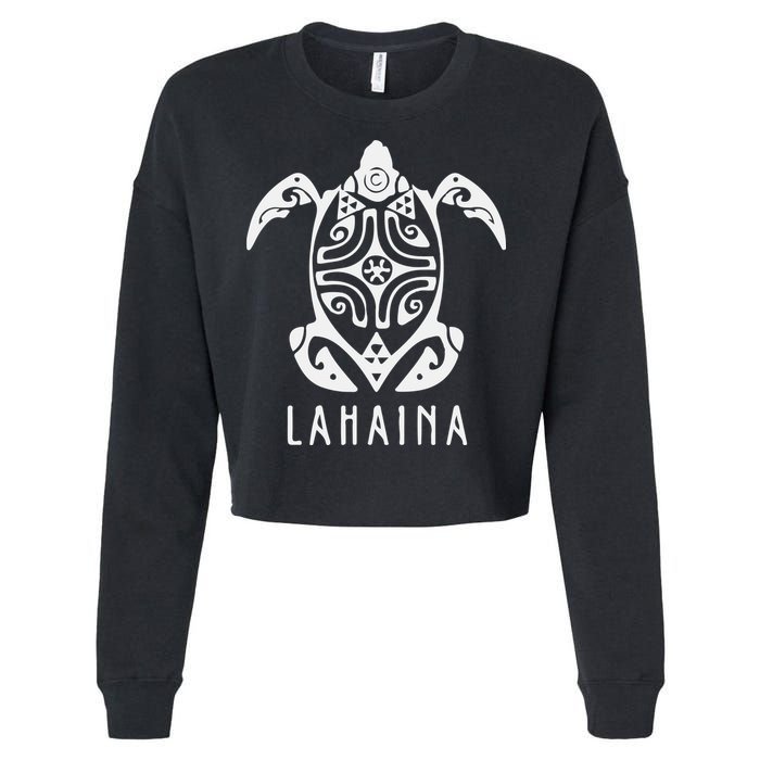 Maui Strong Sea Turtles Lahaina Hawaii Support Cropped Pullover Crew