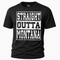 Montana State Straight outta Montana design Cooling Performance Crew T-Shirt