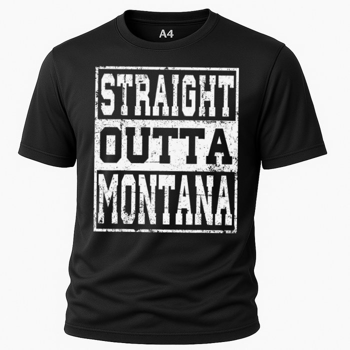 Montana State Straight outta Montana design Cooling Performance Crew T-Shirt