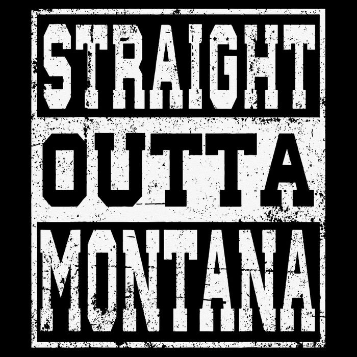 Montana State Straight outta Montana design Cooling Performance Crew T-Shirt