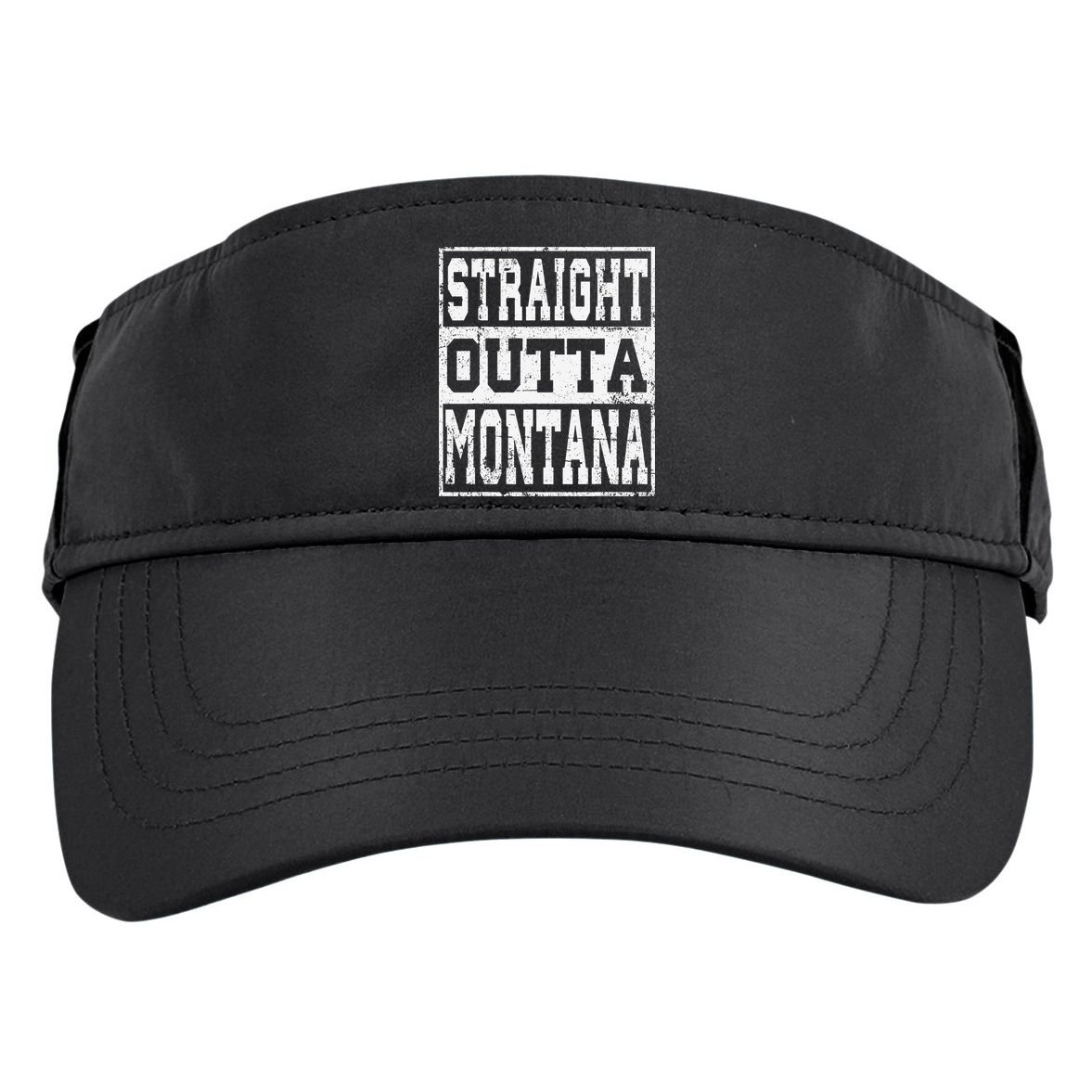 Montana State Straight outta Montana design Adult Drive Performance Visor