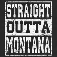 Montana State Straight outta Montana design Adult Drive Performance Visor