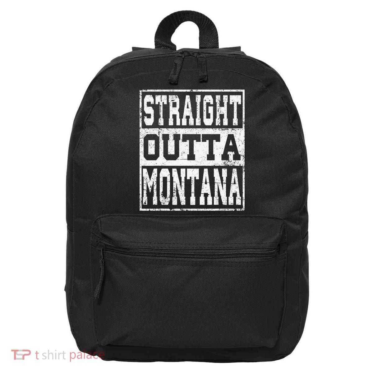 Montana State Straight outta Montana design 16 in Basic Backpack